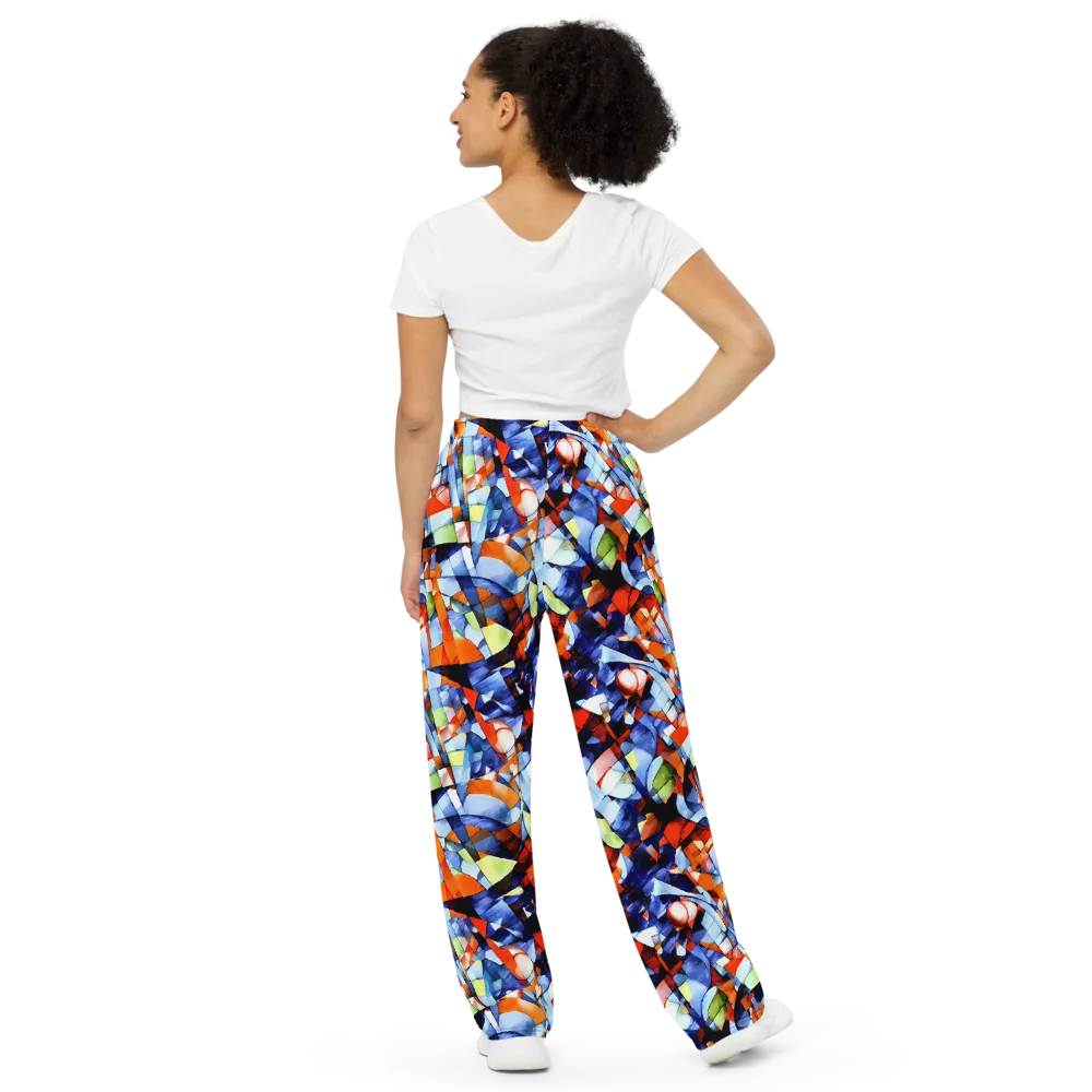 Cubist Current on Wide-Leg Pants — Back