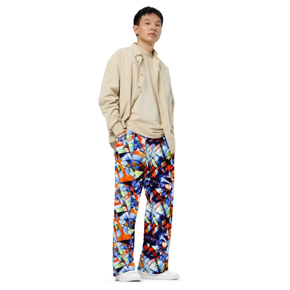 Cubist Current on Wide-Leg Pants — Right Front