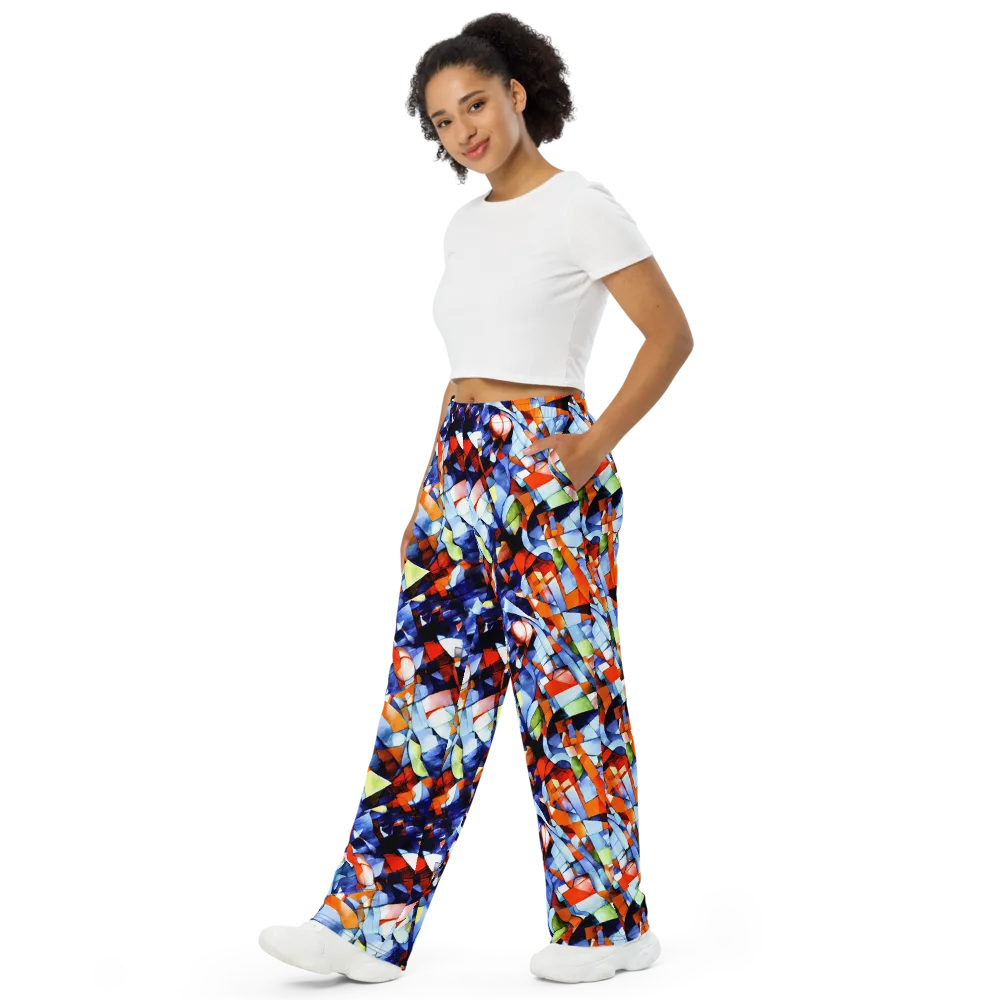 Cubist Current on Wide-Leg Pants — Left Front