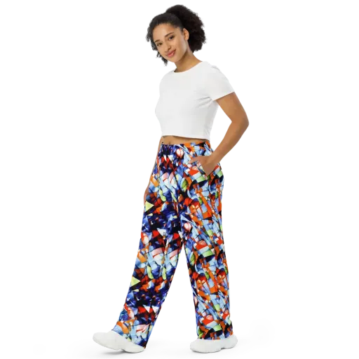 Cubist Current on a Wide-Leg Pants