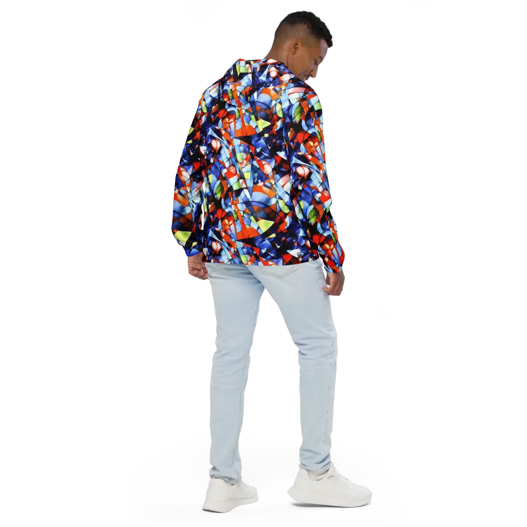 Cubist Current on Men's Windbreaker — Back