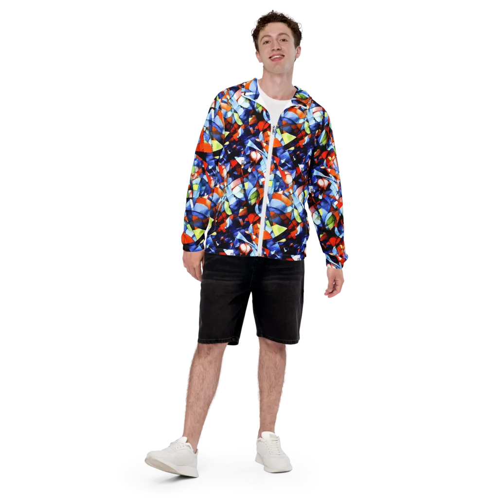 Cubist Current on Men's Windbreaker — Front