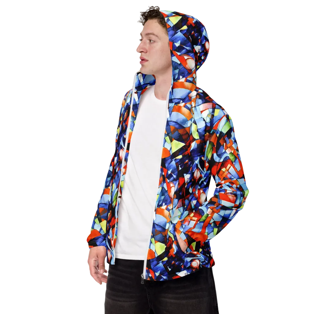 Cubist Current on Men's Windbreaker — Left Front