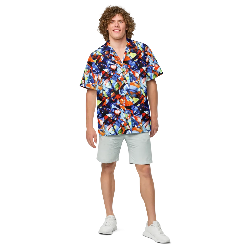 Cubist Current on Button Shirt — Front