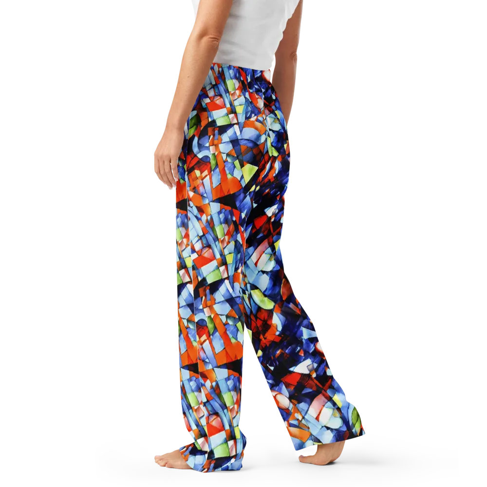 Cubist Current on Women's Pajama Pants — Left
