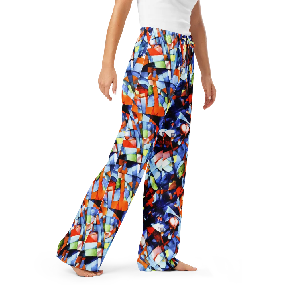 Cubist Current on Women's Pajama Pants — Right Front