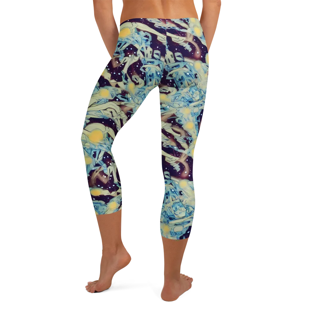 Celestial Fossil on Capri Leggings — Back