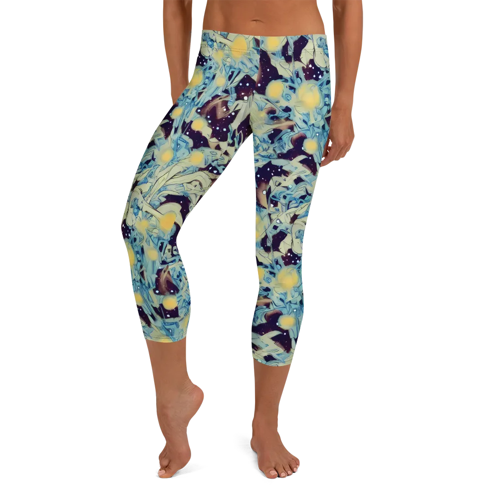 Celestial Fossil on Capri Leggings — Front