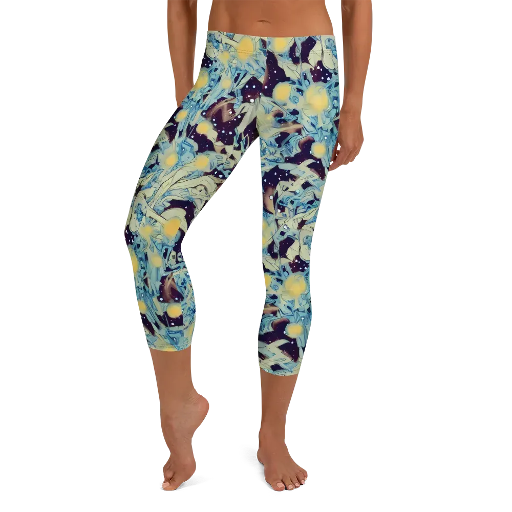 Celestial Fossil on Capri Leggings — Front