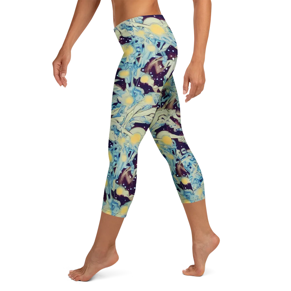 Celestial Fossil on Capri Leggings — Left