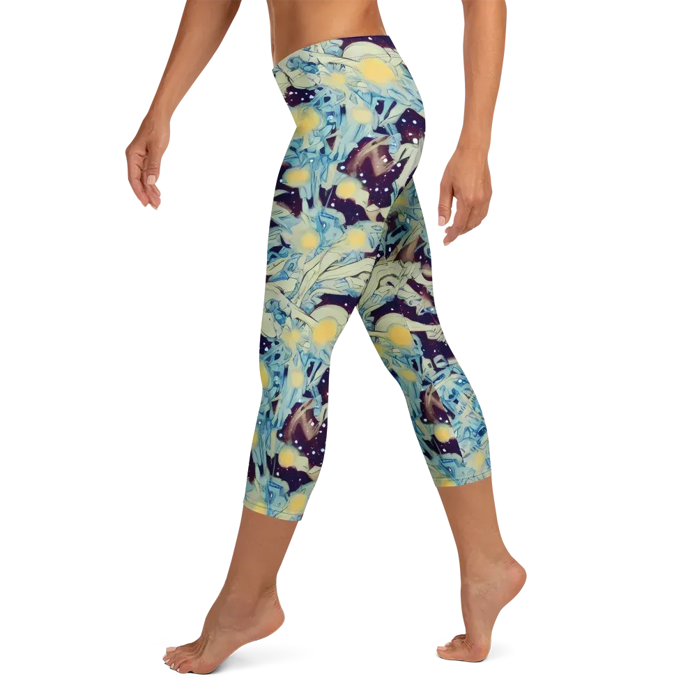 Celestial Fossil on Capri Leggings — Left