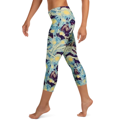Celestial Fossil on a Capri Leggings