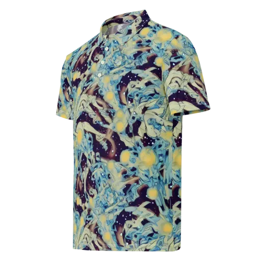 Celestial Fossil on a Men's Slim Fit Polo Shirt