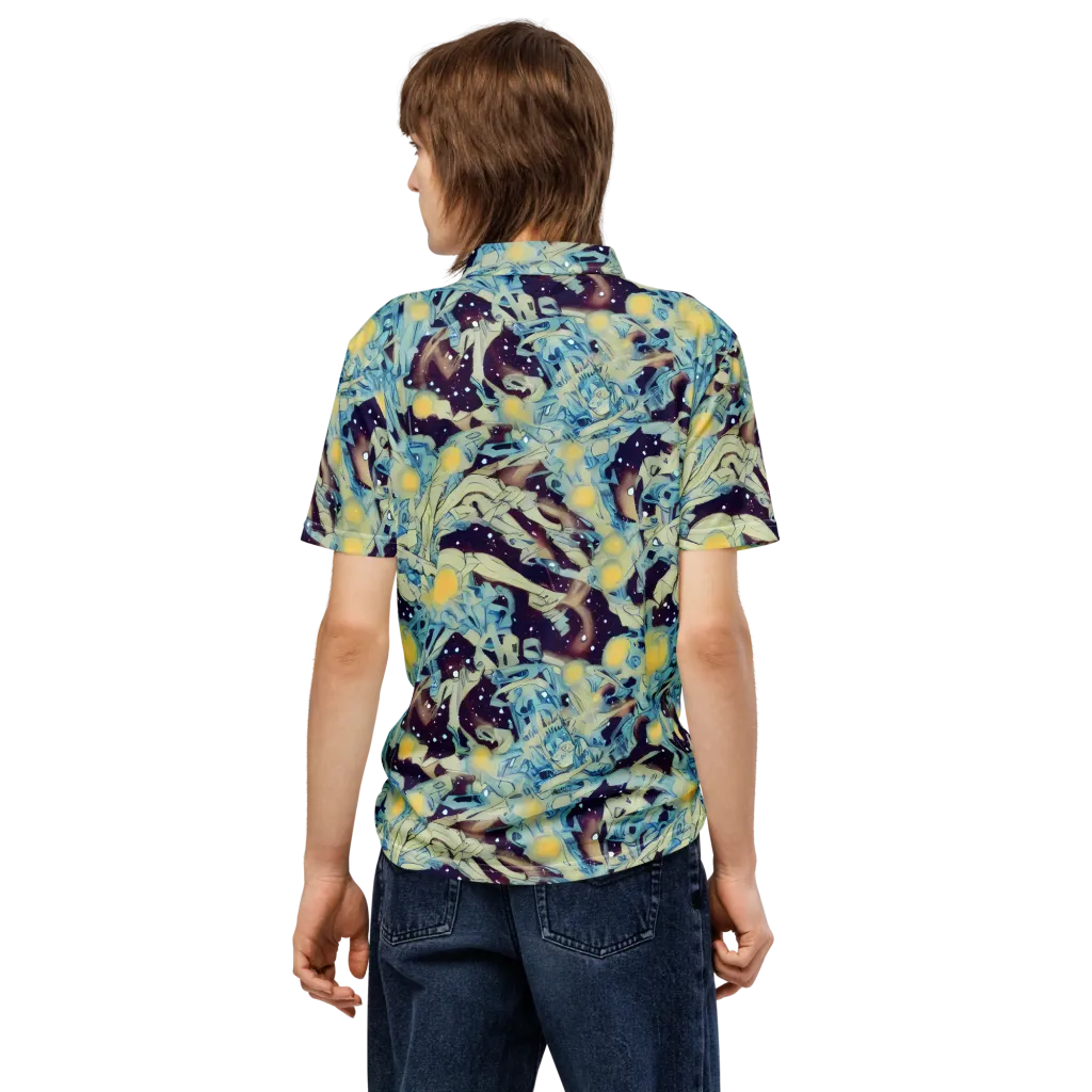 Celestial Fossil on Men's Slim Fit Polo Shirt — Back