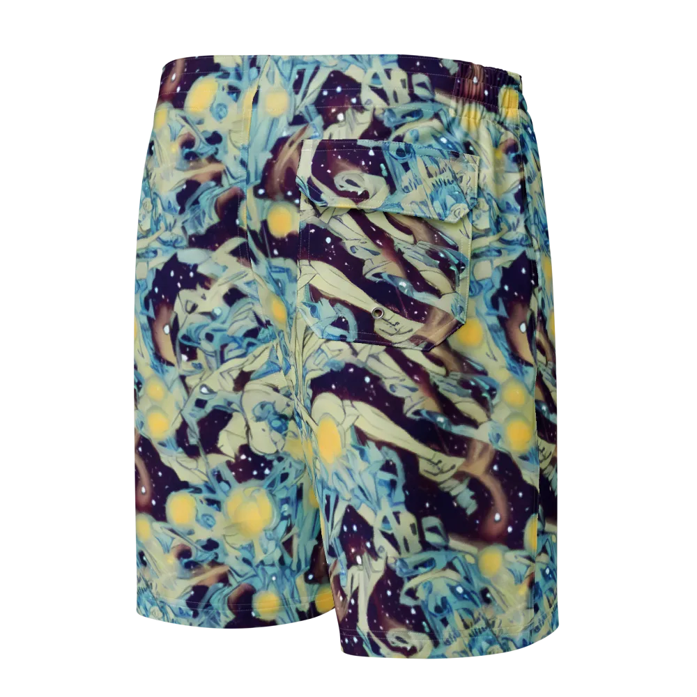 Celestial Fossil on Men's Board Shorts — Back