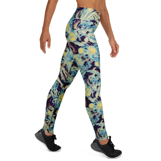 Celestial Fossil on a Yoga Leggings