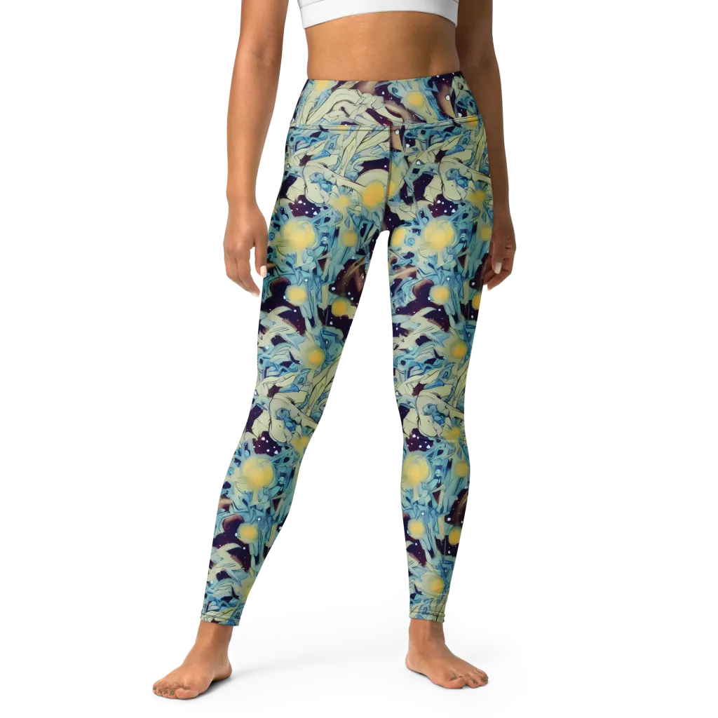 Celestial Fossil on Yoga Leggings — Front