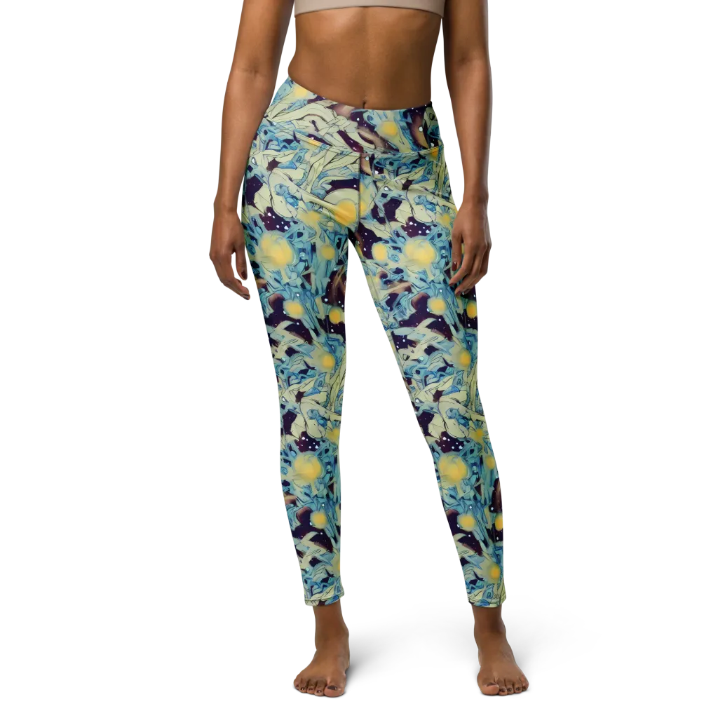 Celestial Fossil on Yoga Leggings — Front