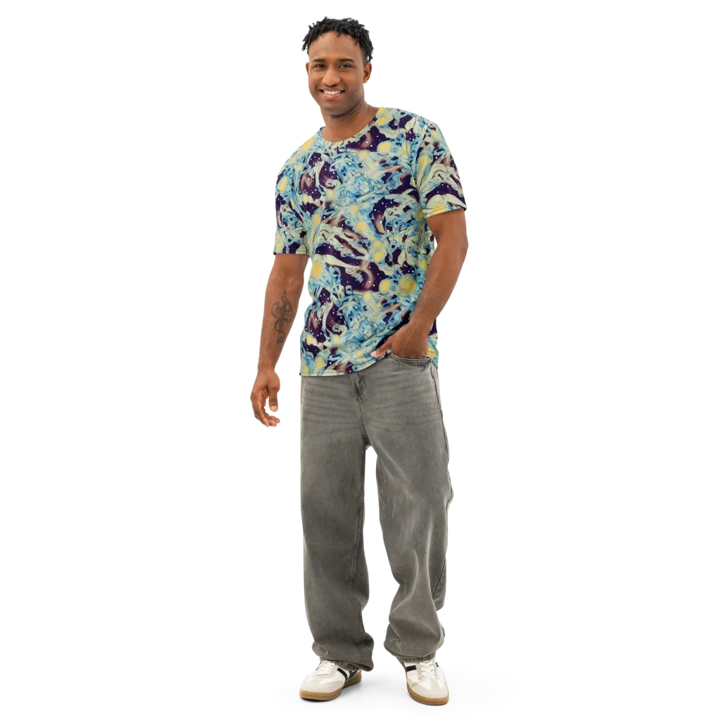 Celestial Fossil on Men's Cotton Crew Neck T-Shirt — Front