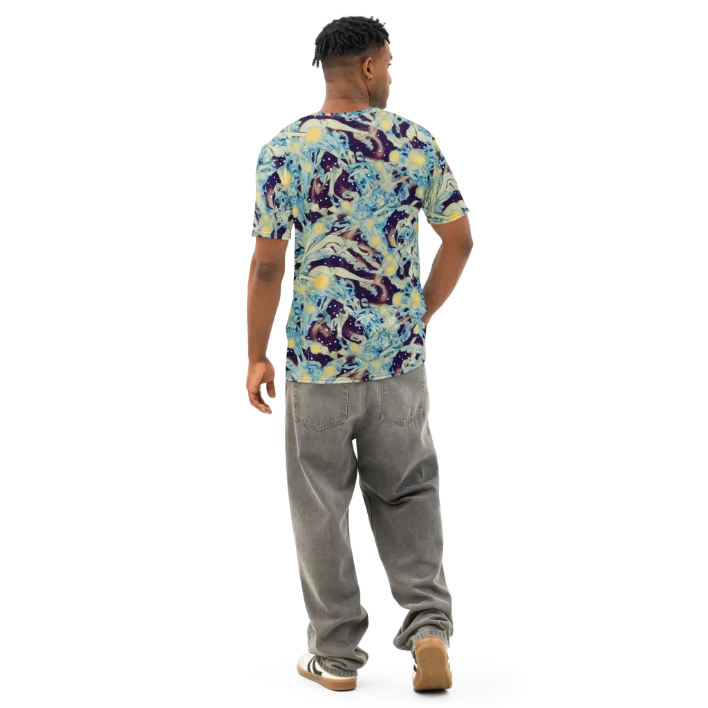 Celestial Fossil on Men's Cotton Crew Neck T-Shirt — Back