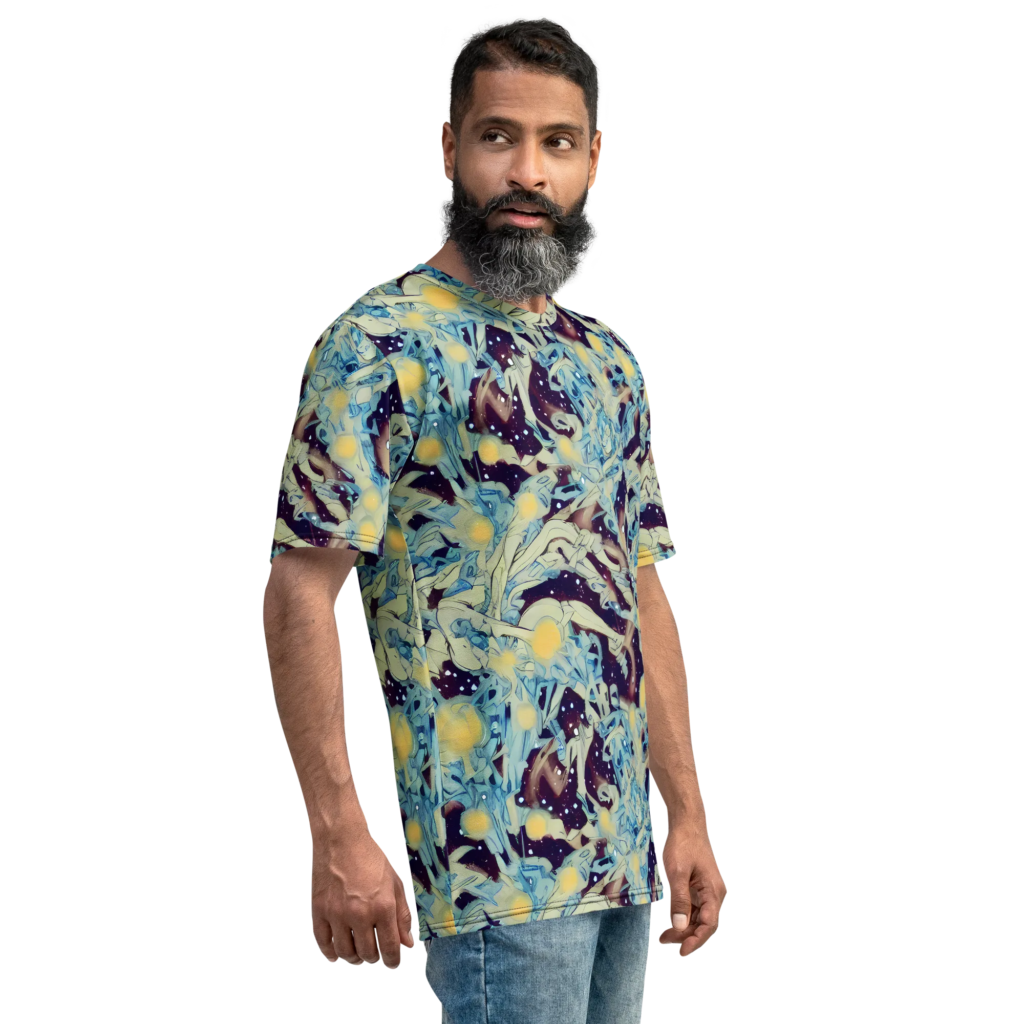 Celestial Fossil on Men's Crew Neck T-Shirt — Right