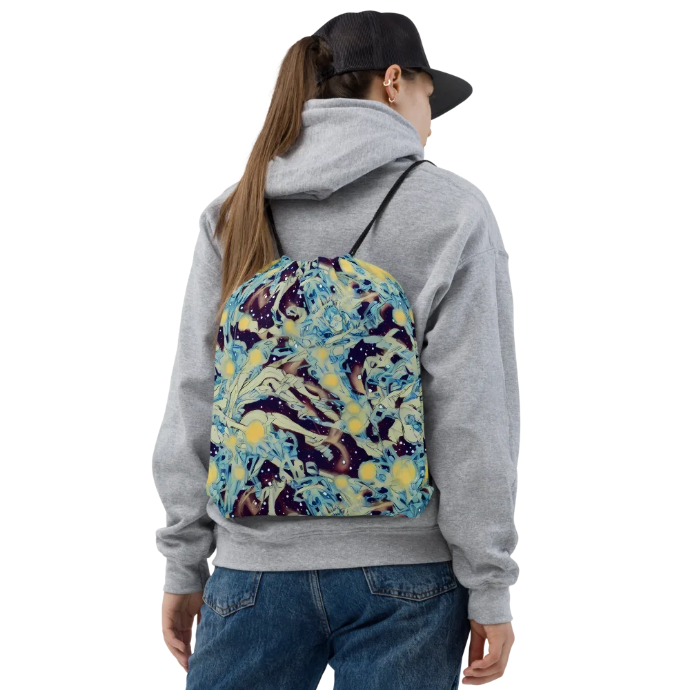 Celestial Fossil on Drawstring Bag — Front