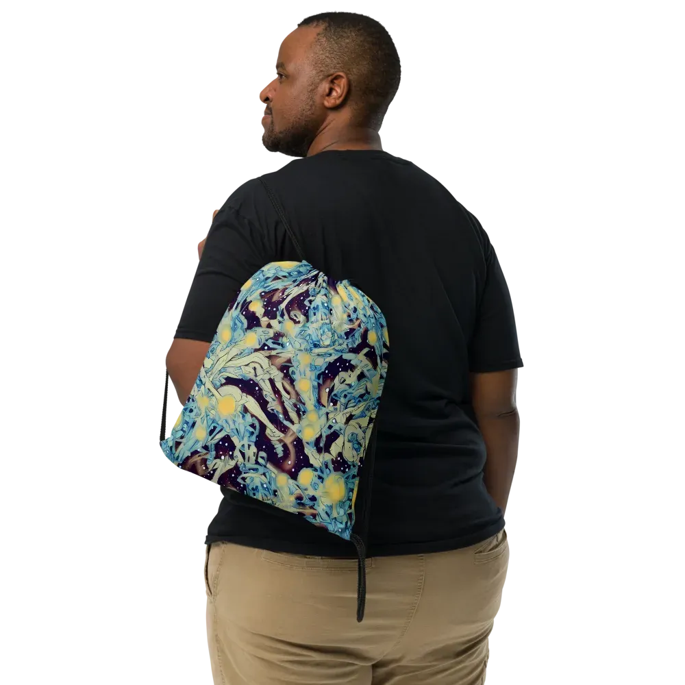 Celestial Fossil on Drawstring Bag — Front