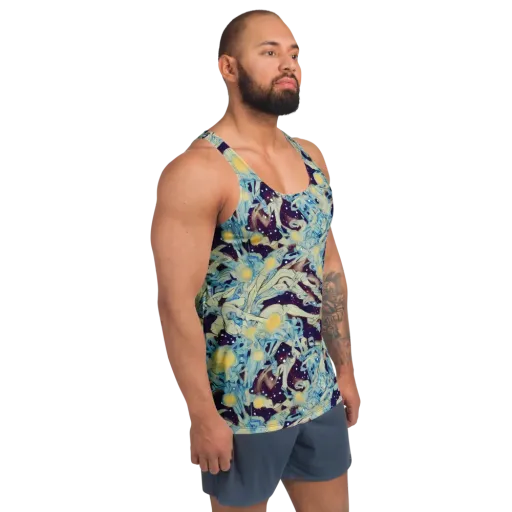 Celestial Fossil on a Men's Tank Top