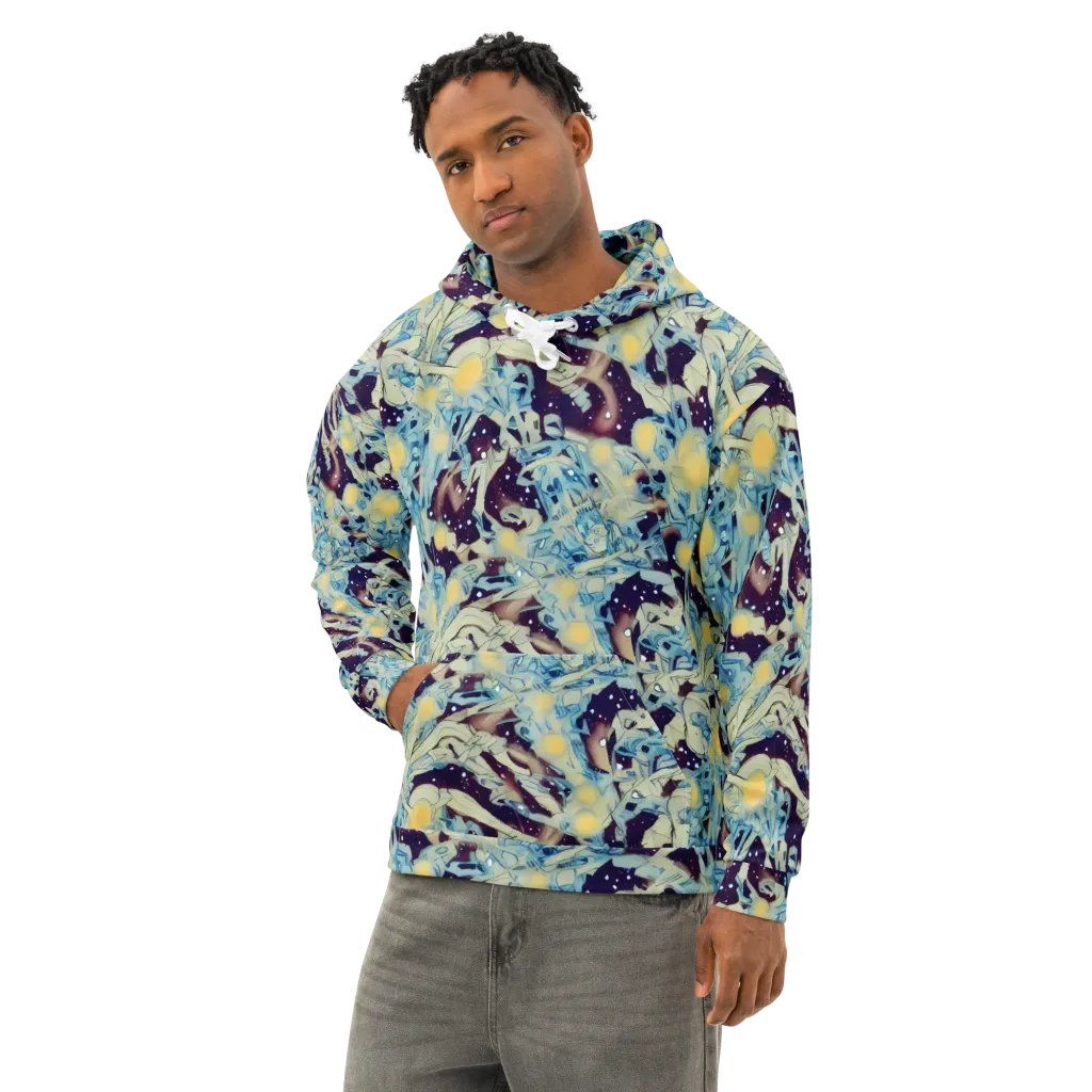 Celestial Fossil on Cotton Hoodie — Left Front