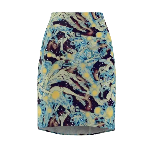 Celestial Fossil on a Pencil Skirt
