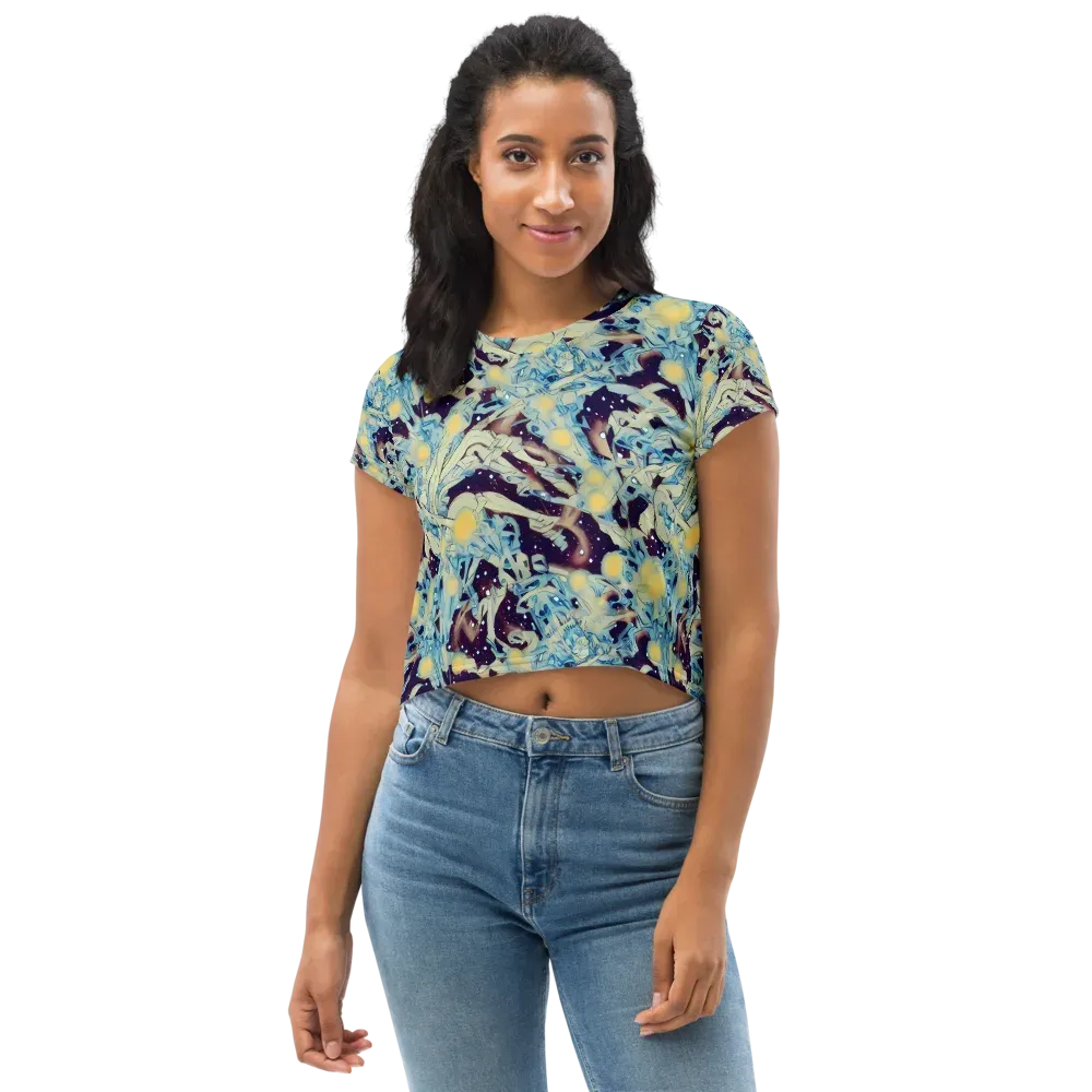 Celestial Fossil on Crop Tee — Front