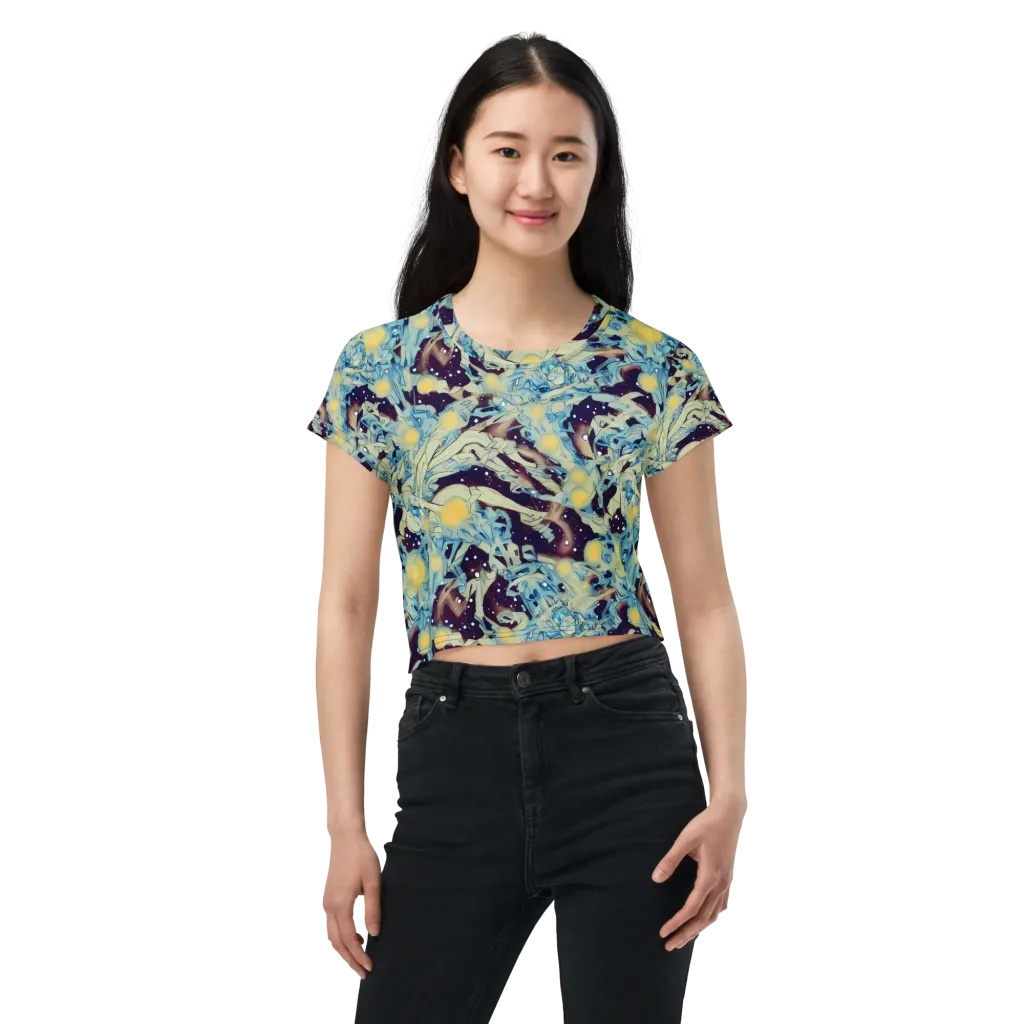 Celestial Fossil on Crop Tee — Front
