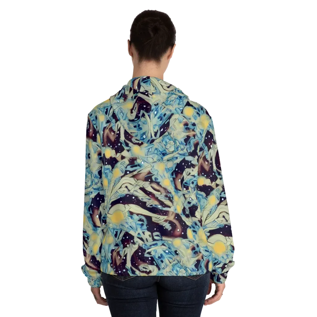 Celestial Fossil on Women's Full-Zip Hoodie — Back On Person