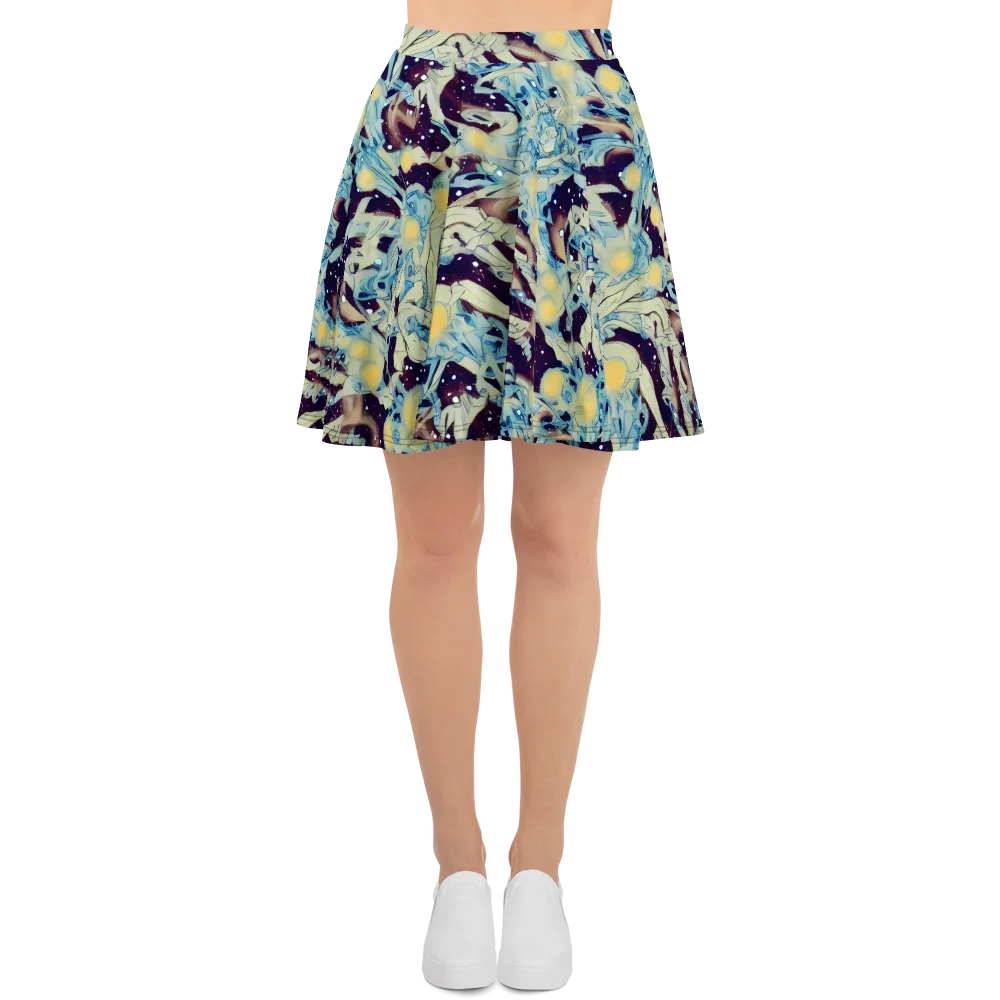 Celestial Fossil on Skater Skirt — Front