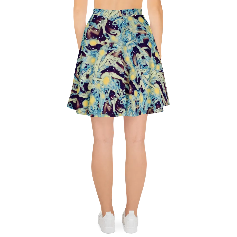 Celestial Fossil on Skater Skirt — Back
