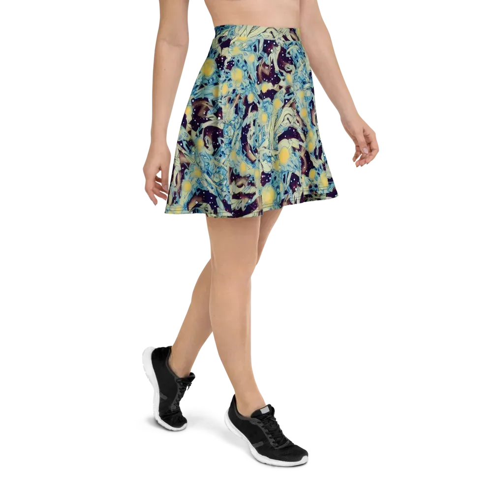 Celestial Fossil on Skater Skirt — Right