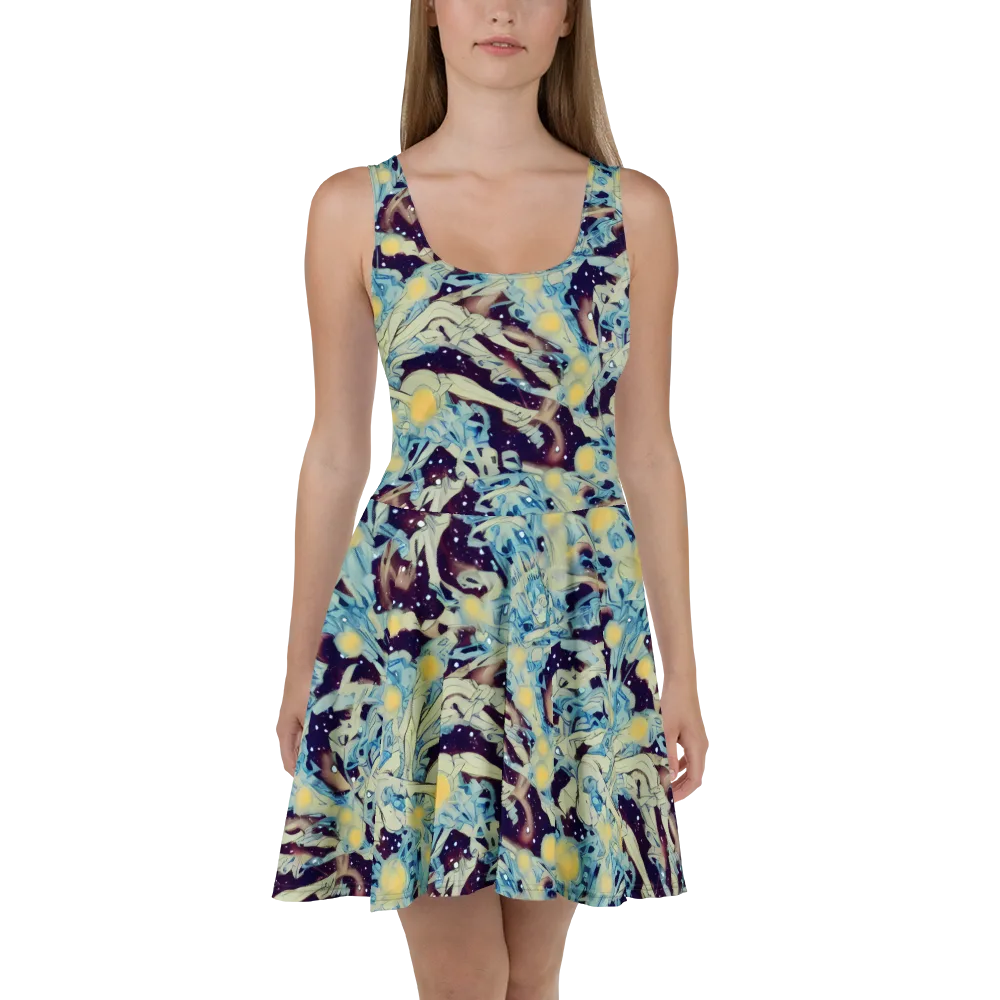 Celestial Fossil on Skater Dress — Front