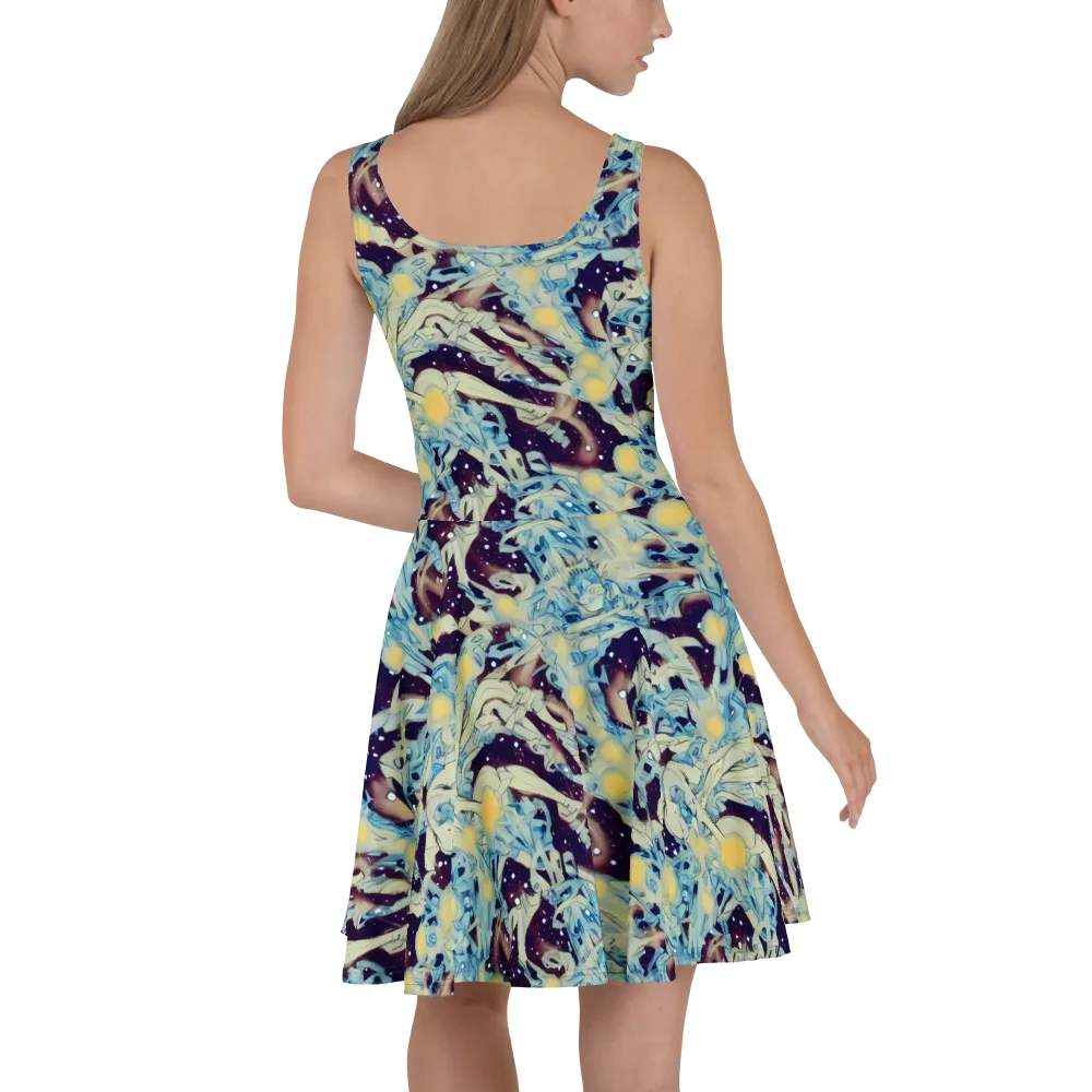 Celestial Fossil on Skater Dress — Back