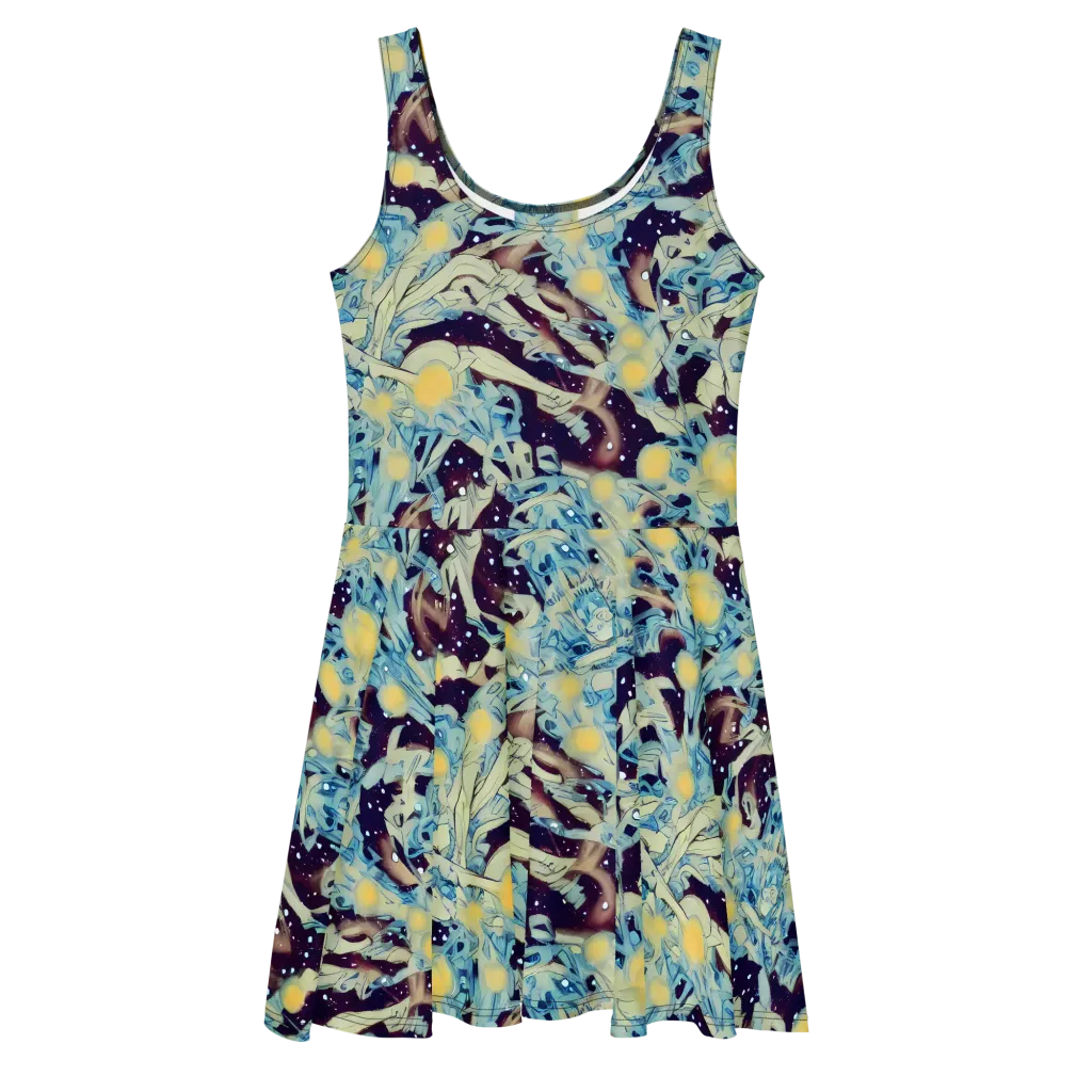 Celestial Fossil on Skater Dress — Front