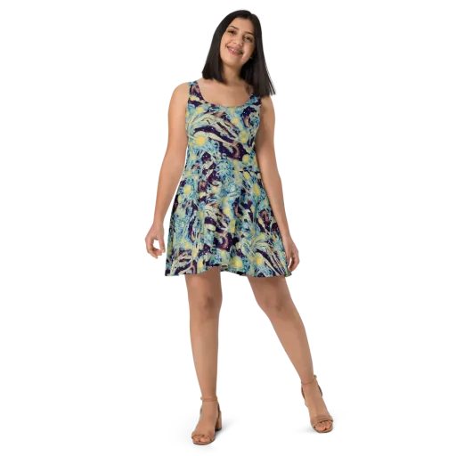 Celestial Fossil on a Skater Dress
