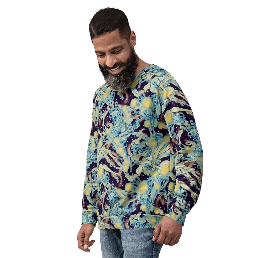 Celestial Fossil on Sweatshirt — Left Front