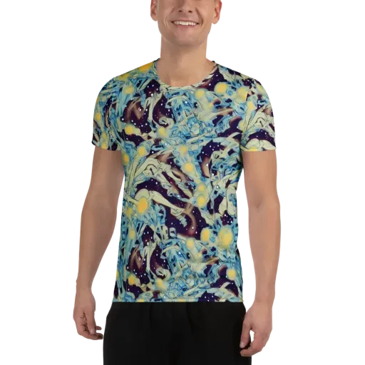 Celestial Fossil on a Men's Athletic T-Shirt