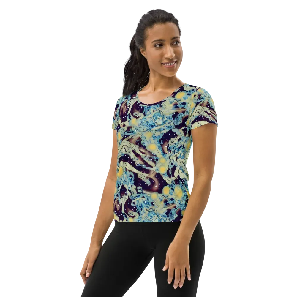 Celestial Fossil on Women's Athletic T-Shirt — Left