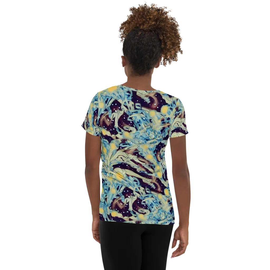 Celestial Fossil on Women's Athletic T-Shirt — Back