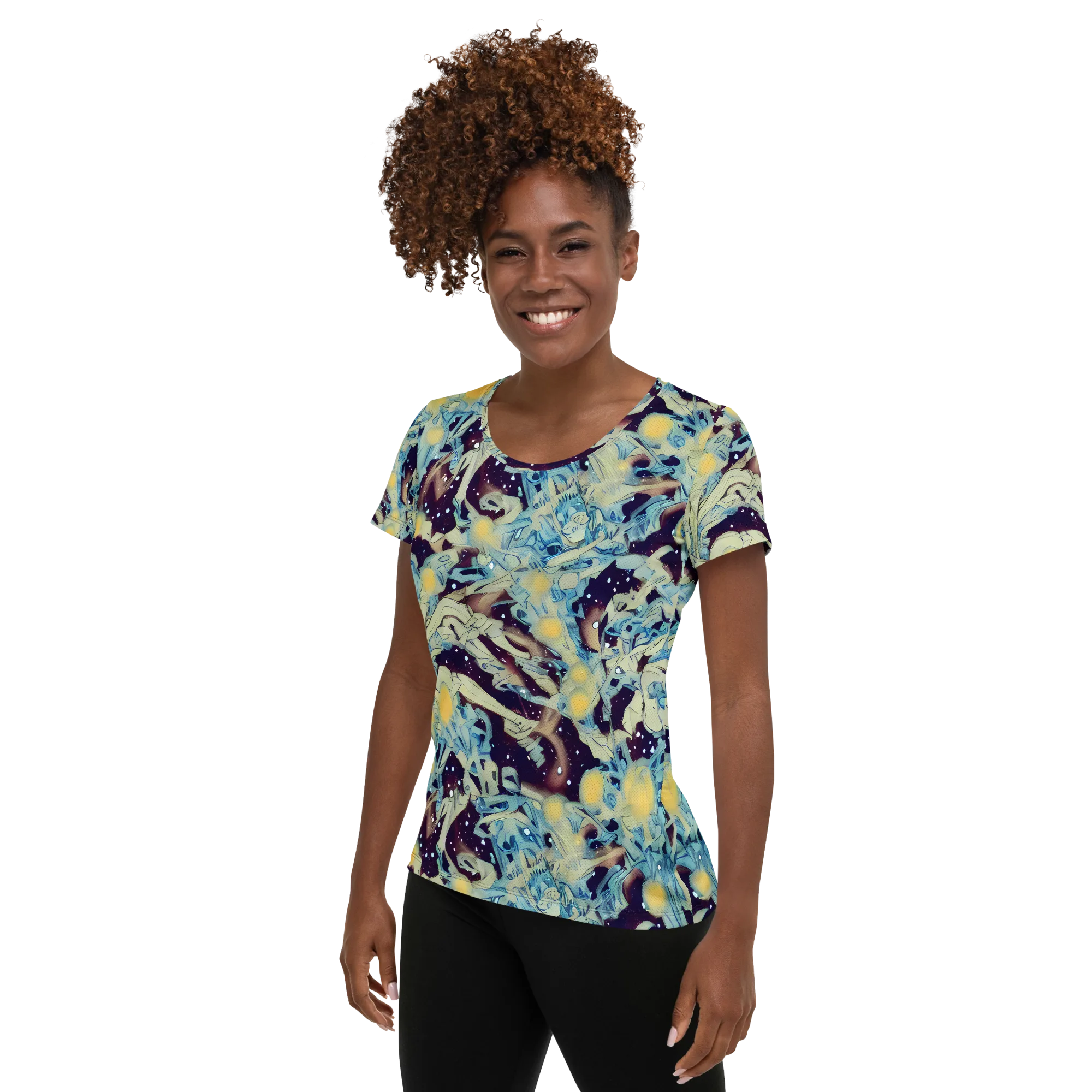 Celestial Fossil on Women's Athletic T-Shirt — Left