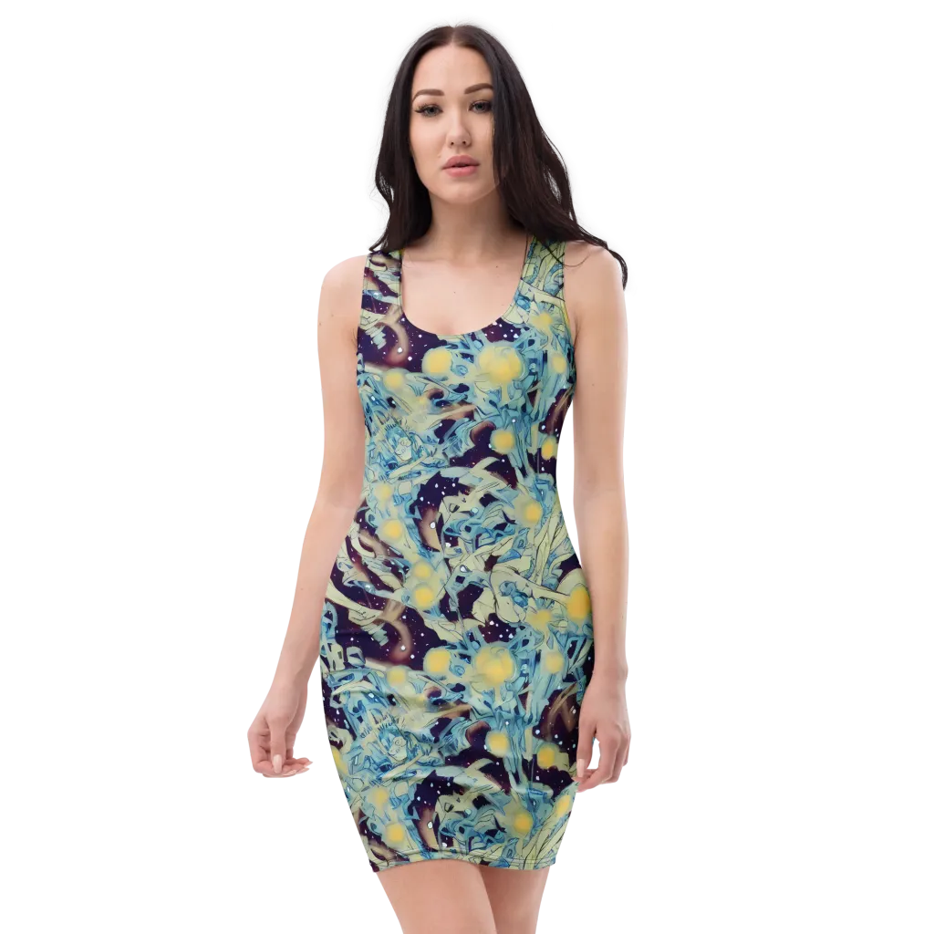 Celestial Fossil on Bodycon Dress — Front