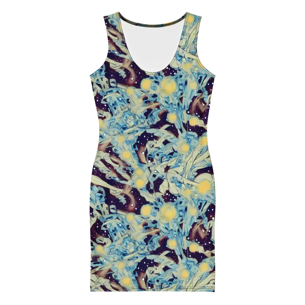 Celestial Fossil on Bodycon Dress — Front