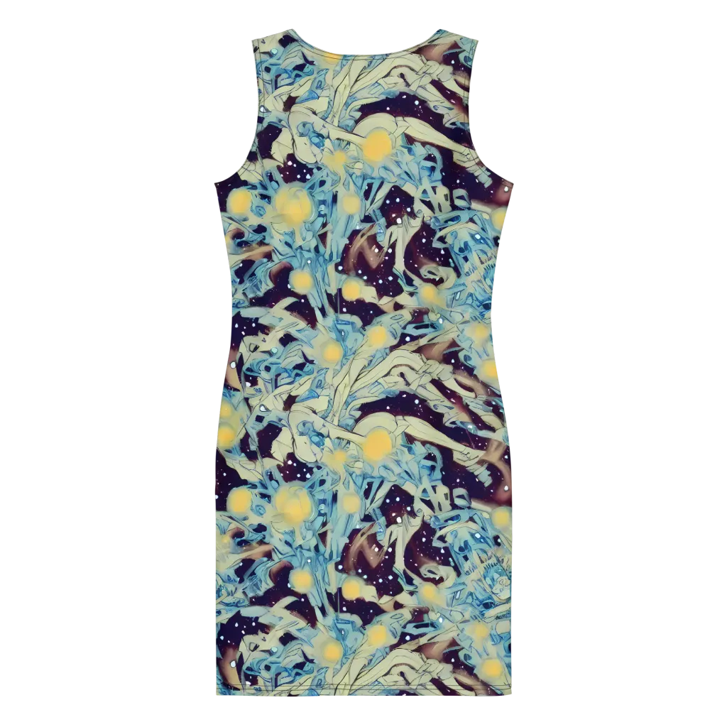 Celestial Fossil on Bodycon Dress — Back
