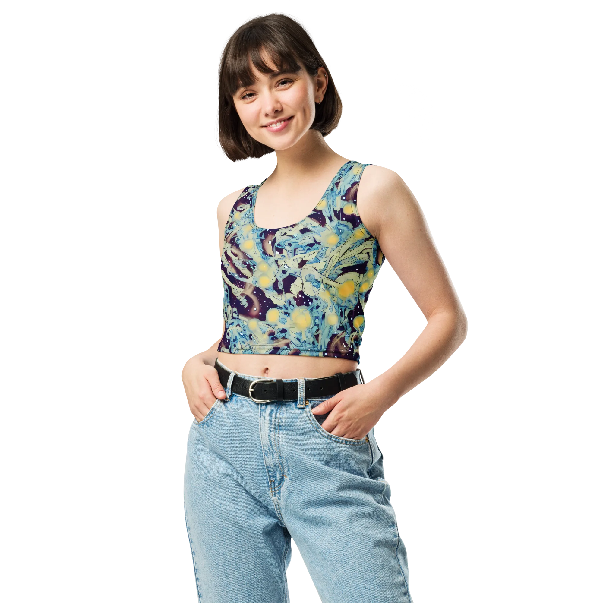 Celestial Fossil on Crop Top — Front
