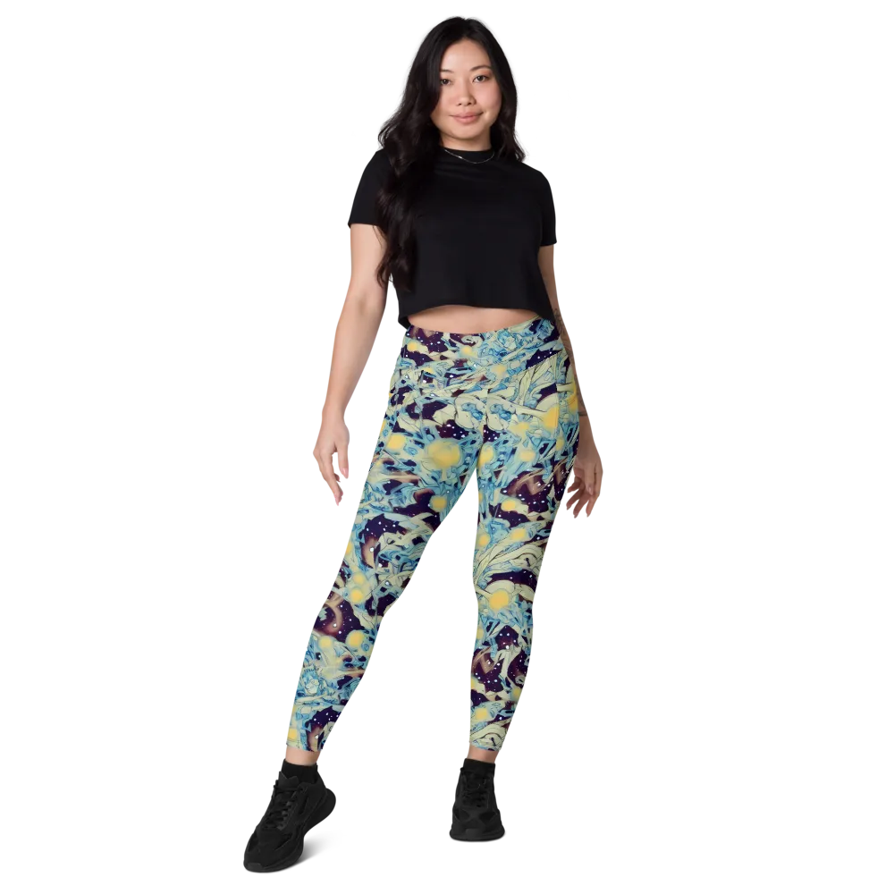Celestial Fossil on Leggings with Pockets — Front